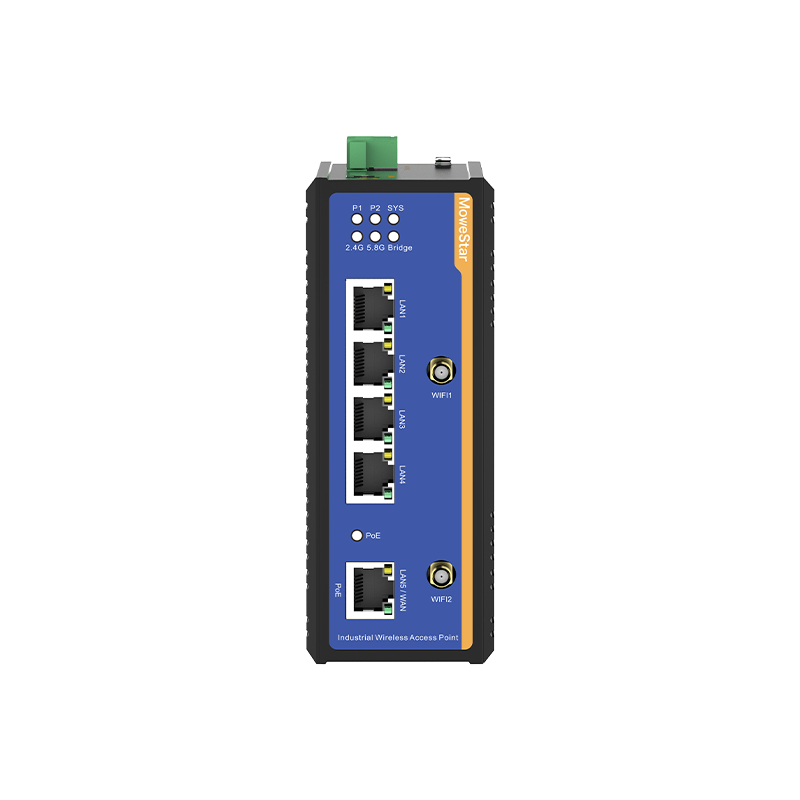 5 Ports Gigabit RJ45 Din-Rail Dual Band Wi-Fi6 Wireless Router