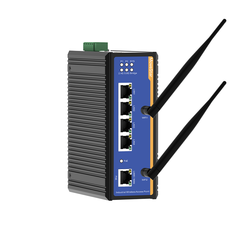 5 Ports Gigabit RJ45 Din-Rail Dual Band Wi-Fi6 Wireless Router