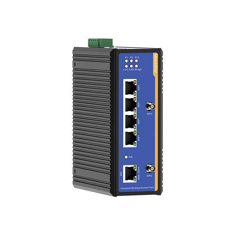 5 Ports Gigabit RJ45 Din-Rail Dual Band Wi-Fi6 Wireless Router