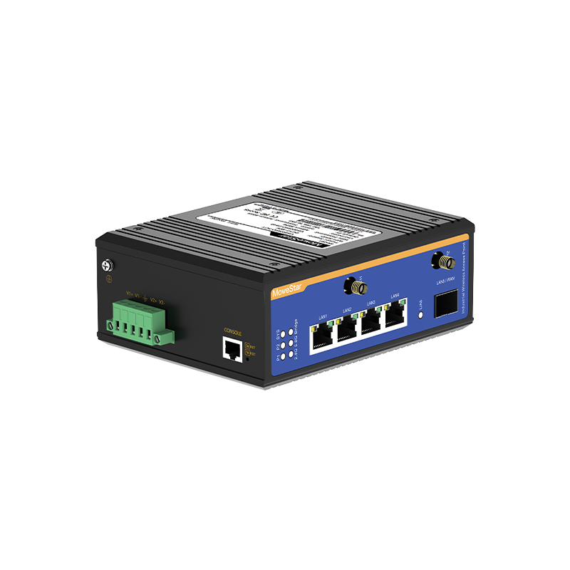 1 Port Gigabit SFP + 4 Ports Gigabit RJ45 Din-Rail Dual Band Wi-Fi6 Wireless Router