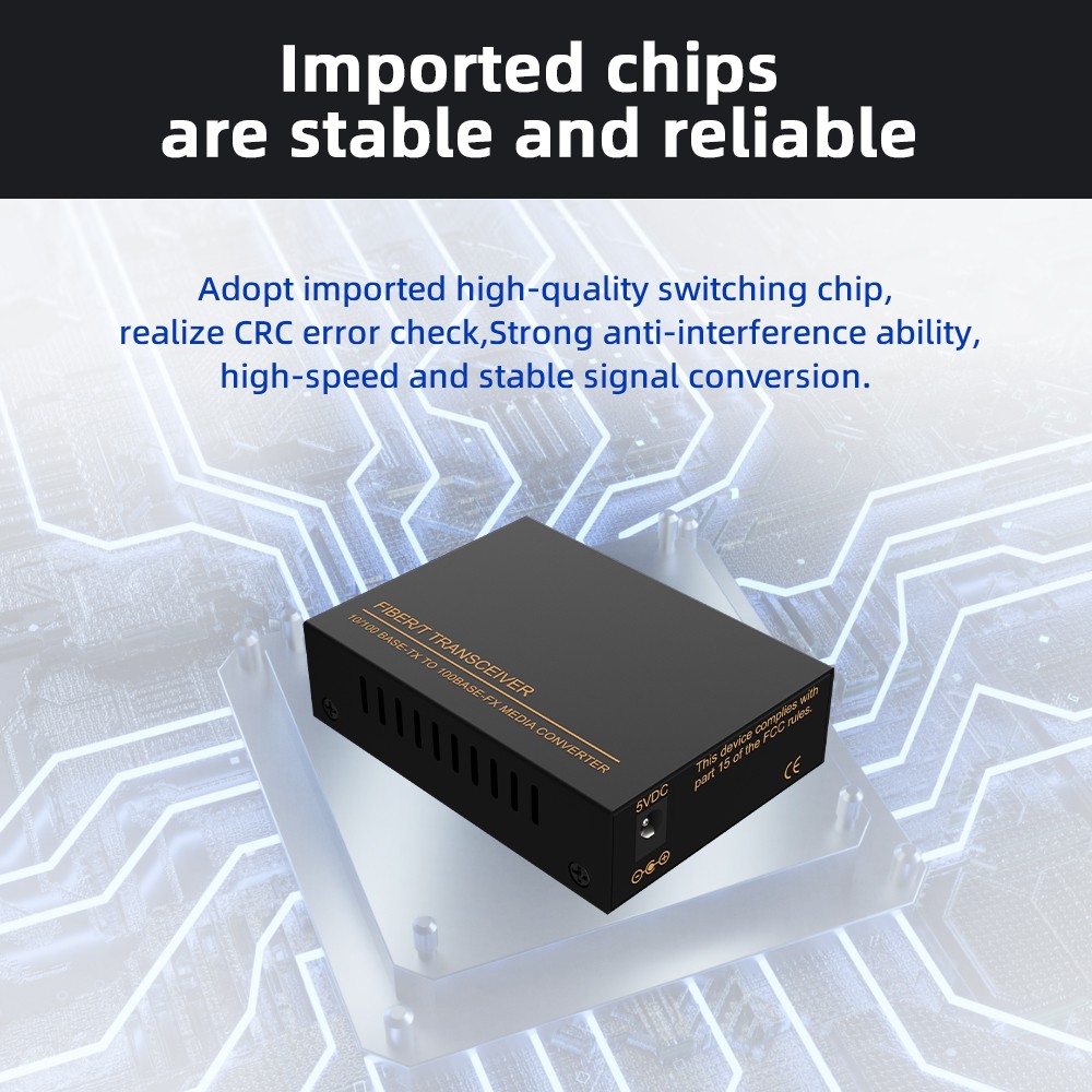 1 Port 100M F(x) + 1 Port 10/100M T(x) Ethernet fiber optic transceiver