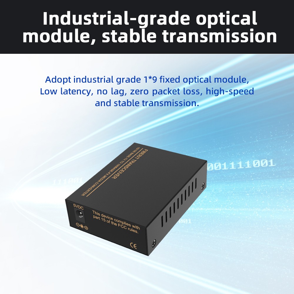 1 Port 100M F(x) + 1 Port 10/100M T(x) Ethernet fiber optic transceiver