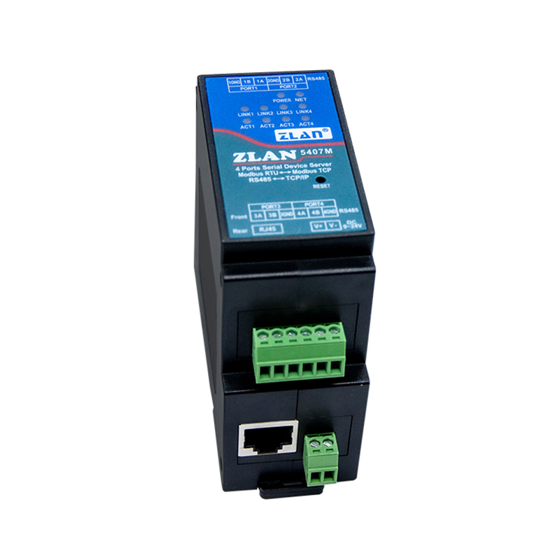DIN rail type 4 serial port server