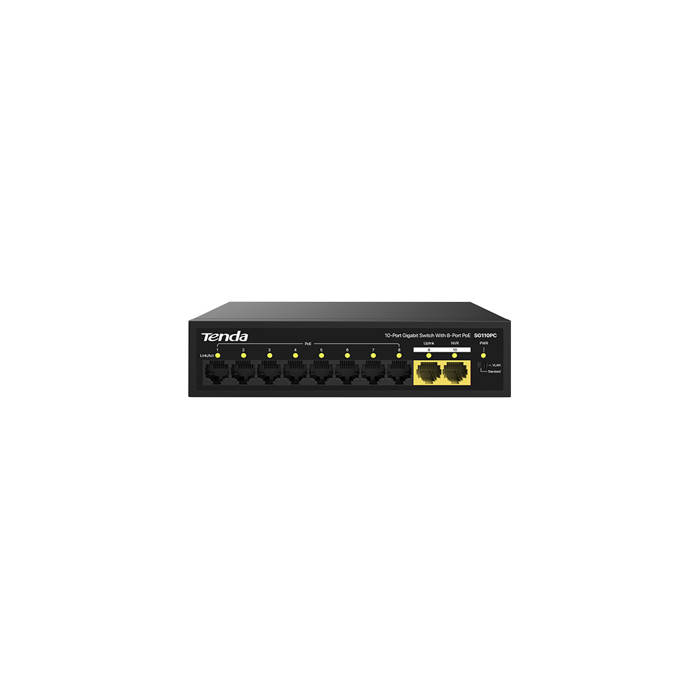 10-Port Gigabit Lite PoE Switch with 8-Port PoE