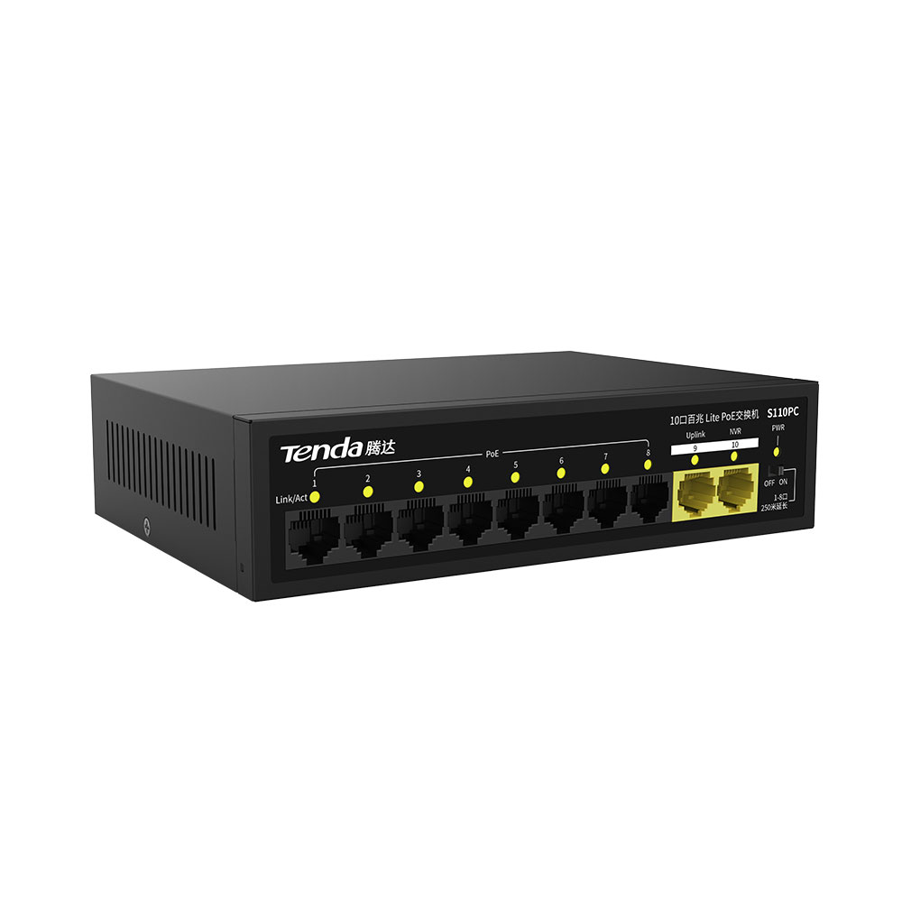 10-port 100 Gigabit Lite PoE switches