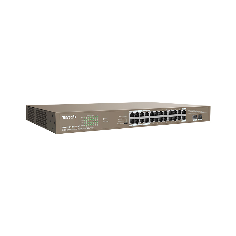 24GE+2SFP Ethernet Switch With 24-Port PoE