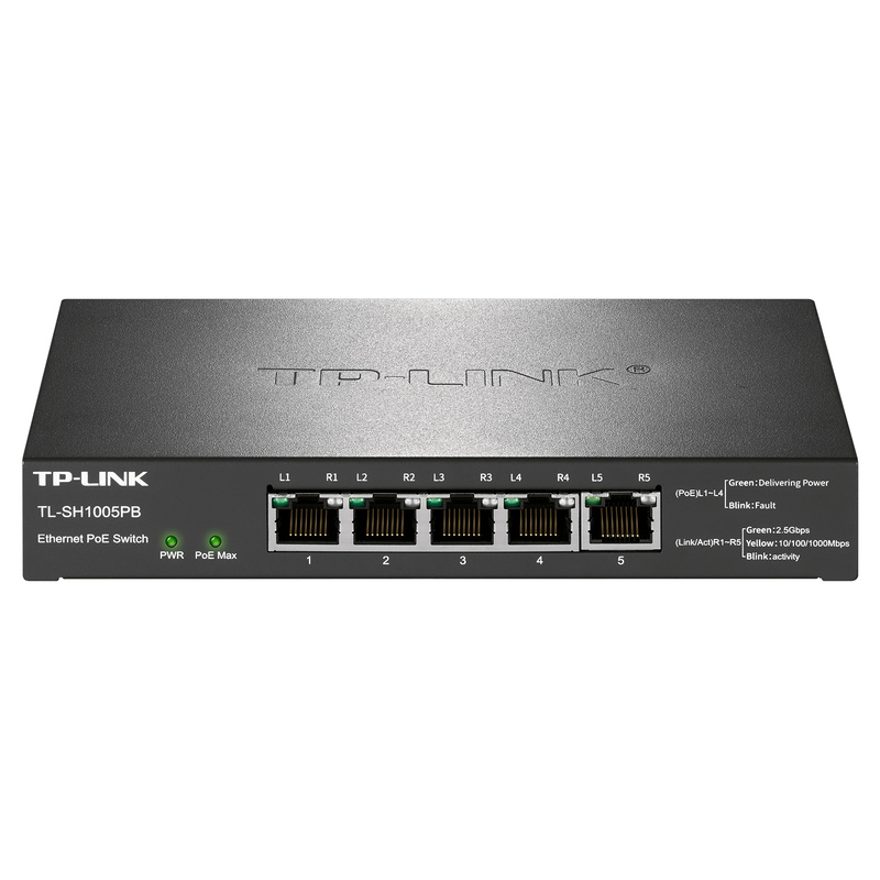 5 x 2.5G/1G adaptive RJ45 ports 2.5G Ethernet PoE switch