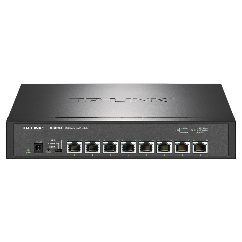 8 x 10Gbps RJ45 ports Full 10 Gigabit cloud management switches