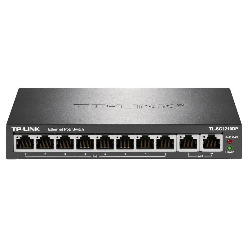10 port Full Gigabit Ethernet PoE switch/8GE (PoE) + 2GE