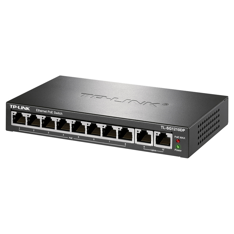 10 port Full Gigabit Ethernet PoE switch/8GE (PoE) + 2GE
