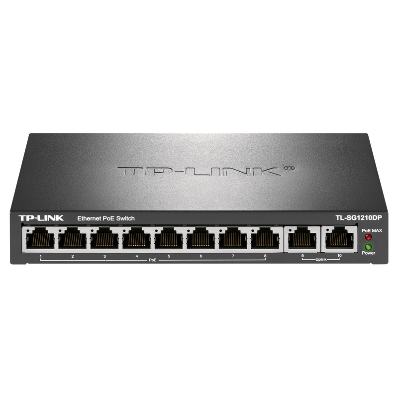 10 port Full Gigabit Ethernet PoE switch/8GE (PoE) + 2GE