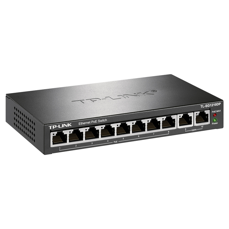 10 port Full Gigabit Ethernet PoE switch/8GE (PoE) + 2GE