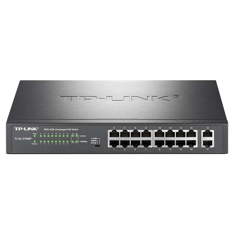 18 port Gigabit uplink Ethernet PoE switches