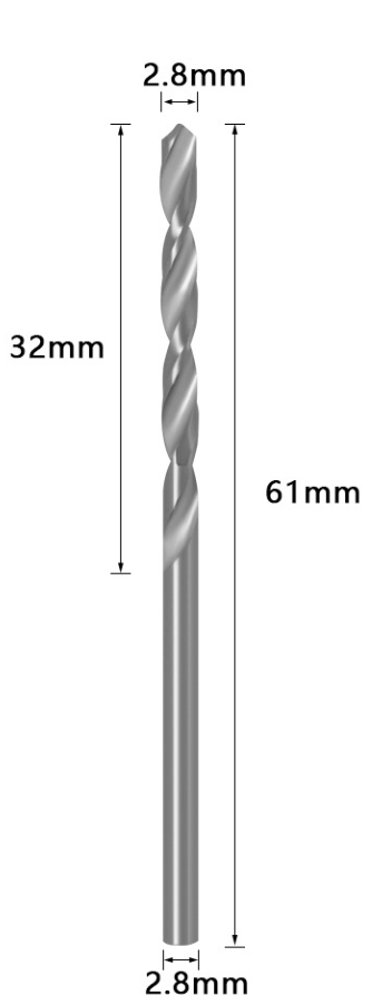 Carpentry counterbore drilling cone hole drilling 2.8mm