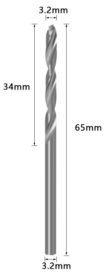 Carpentry counterbore drilling cone hole drilling 3.2mm