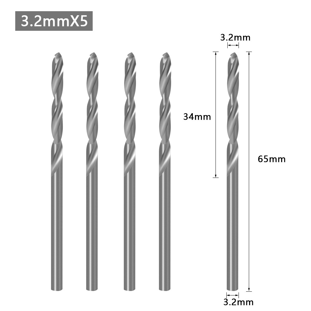 Carpentry counterbore drilling cone hole drilling 3.2mm 5pcs