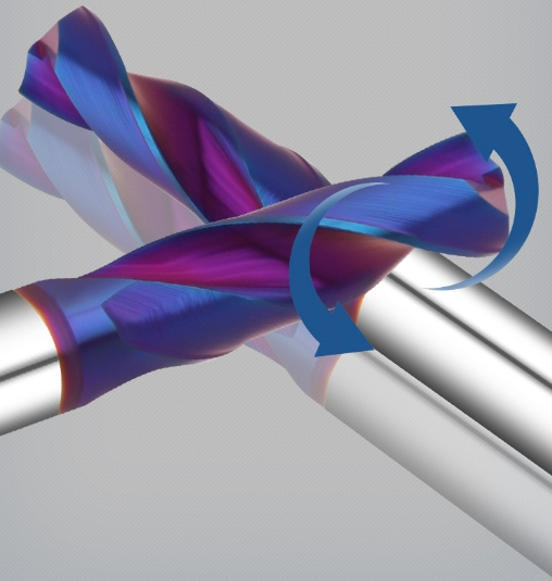 Tungsten carbide drill bit blue coating superhard extended perforated straight shank carbide twist drill